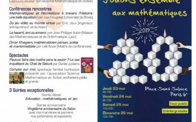 « Jouons ensemble aux mathématiques » du 23 au 26 mai 2019