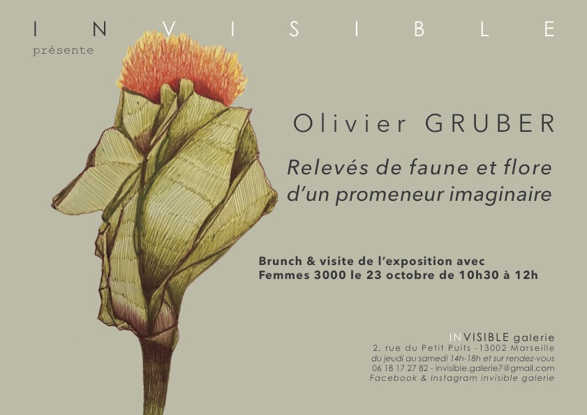 Visite de l’exposition Olivier GRUBER Invisible Galerie le 23 octobre avec Femmes 3000 BDR