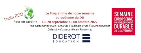 Actu EDD Septembre 2022 – Découvrez le programme de notre (grande) semaine européenne du DD !