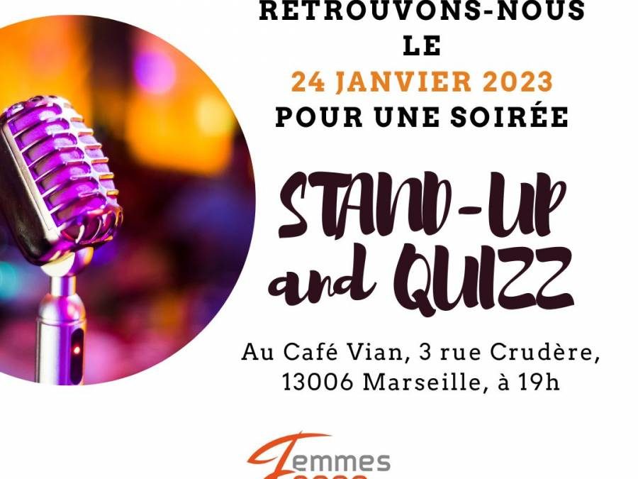 Stand-Up and Quizz le 24 Janvier avec Femmes 3000 BDR